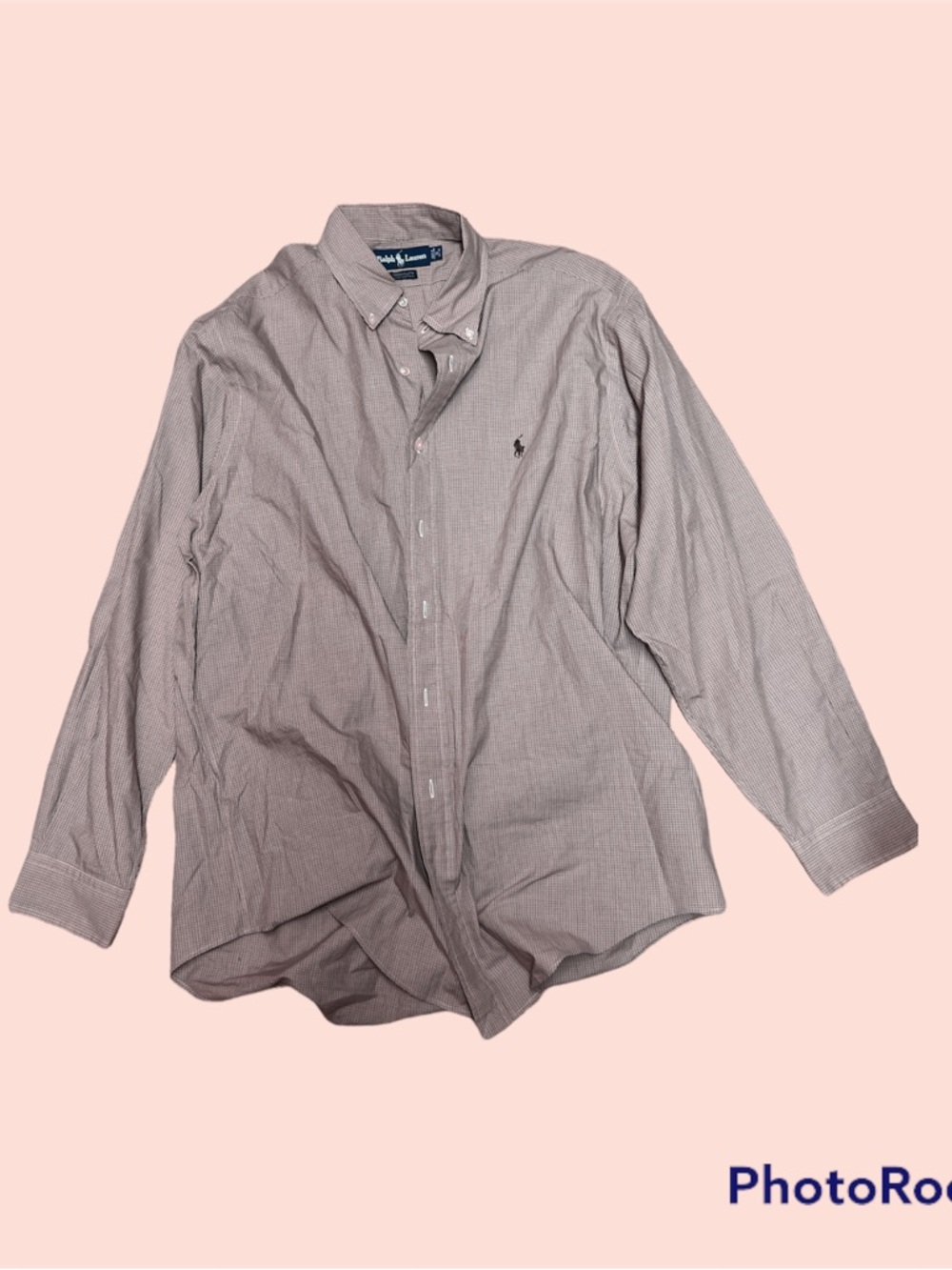 Ralph Lauren Men’s Button-Down Shirt in Light Taupe